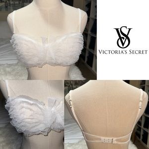 Victoria’s Secret | Unlined Strapless Convertible Ruffle Sparkle Shimmer Bra